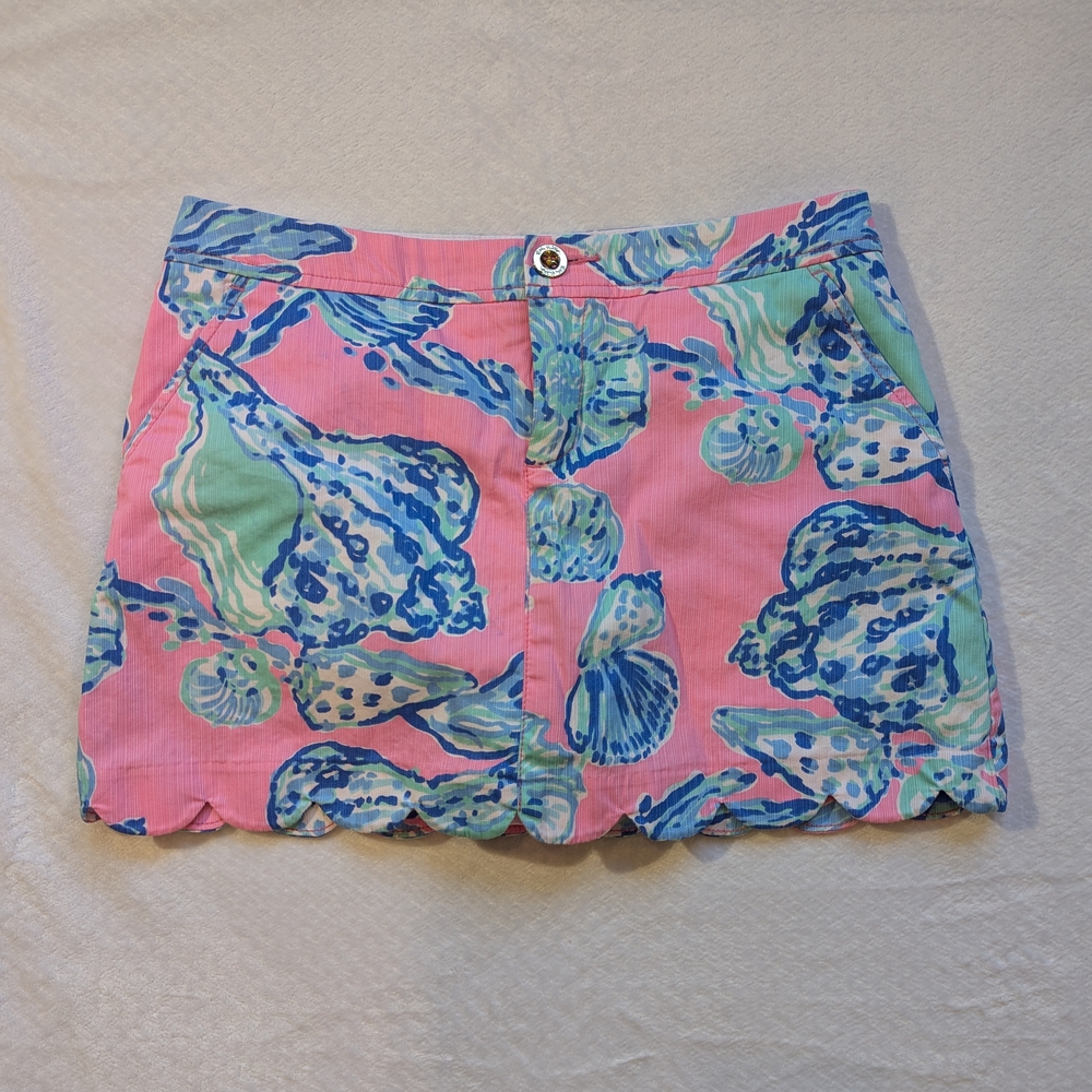 Lilly Pulitzer Blue Shells Skort